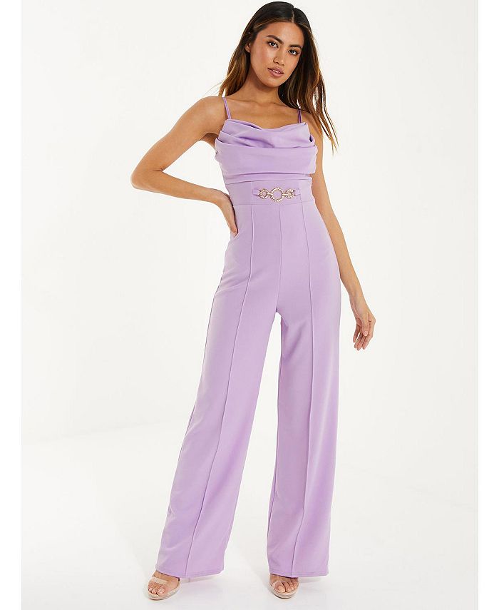 Macy's best sale purple jumpsuit