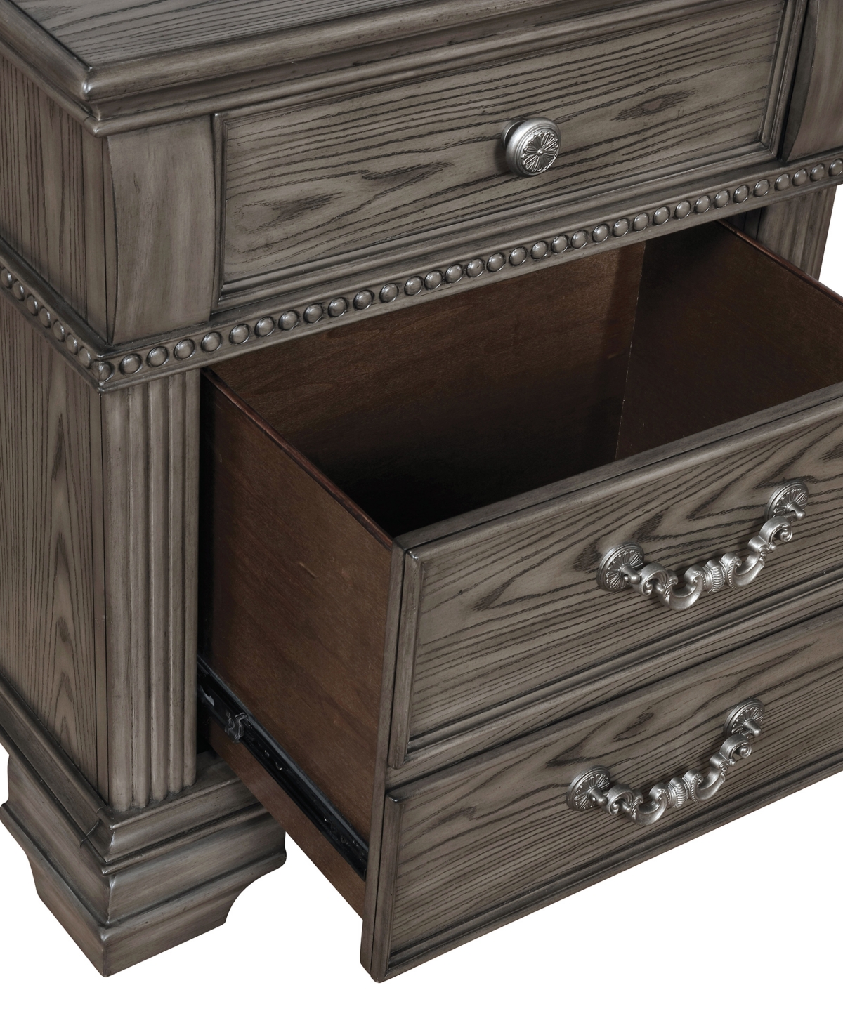 Furniture of America Hamilton Solid Wood 3-Drawer Nightstand with Universal Serial Bus Ports