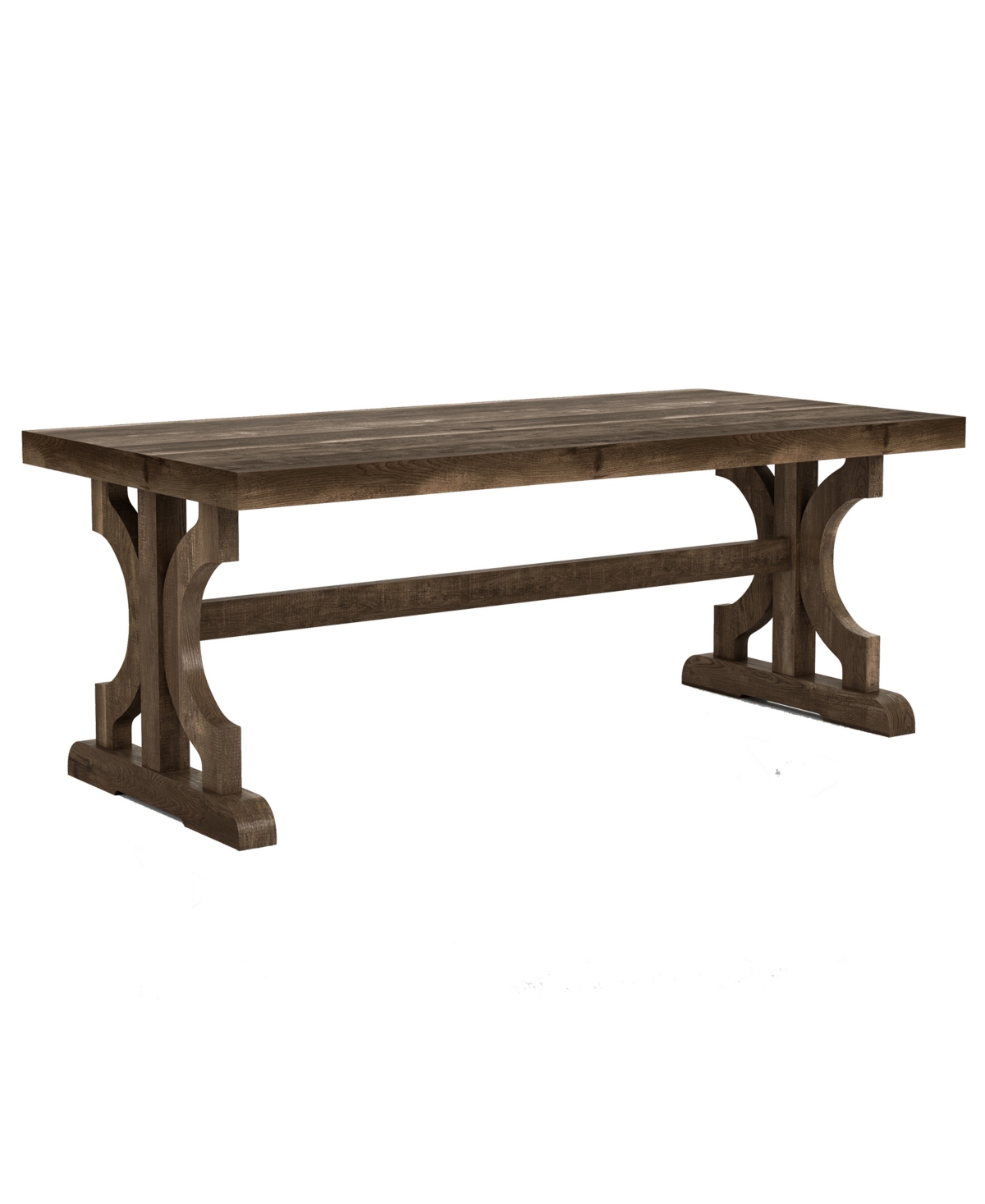 Furniture Of America Arder 18.62" Wood Veneer Rectangle Trestle Coffee Table In Reclaimed Oak
