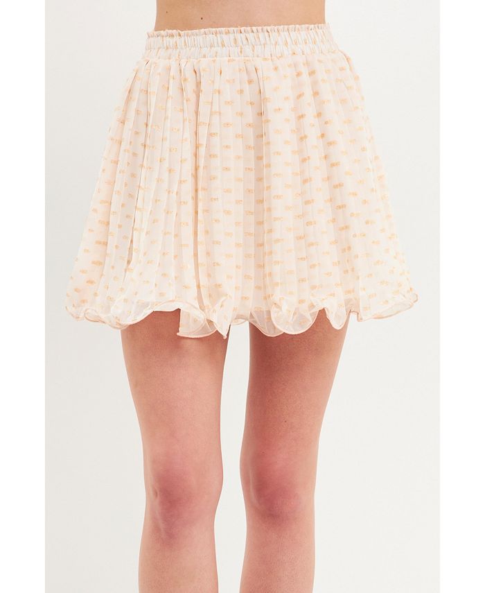 endless rose Women's Dot Pleated Mini Skirt - Macy's
