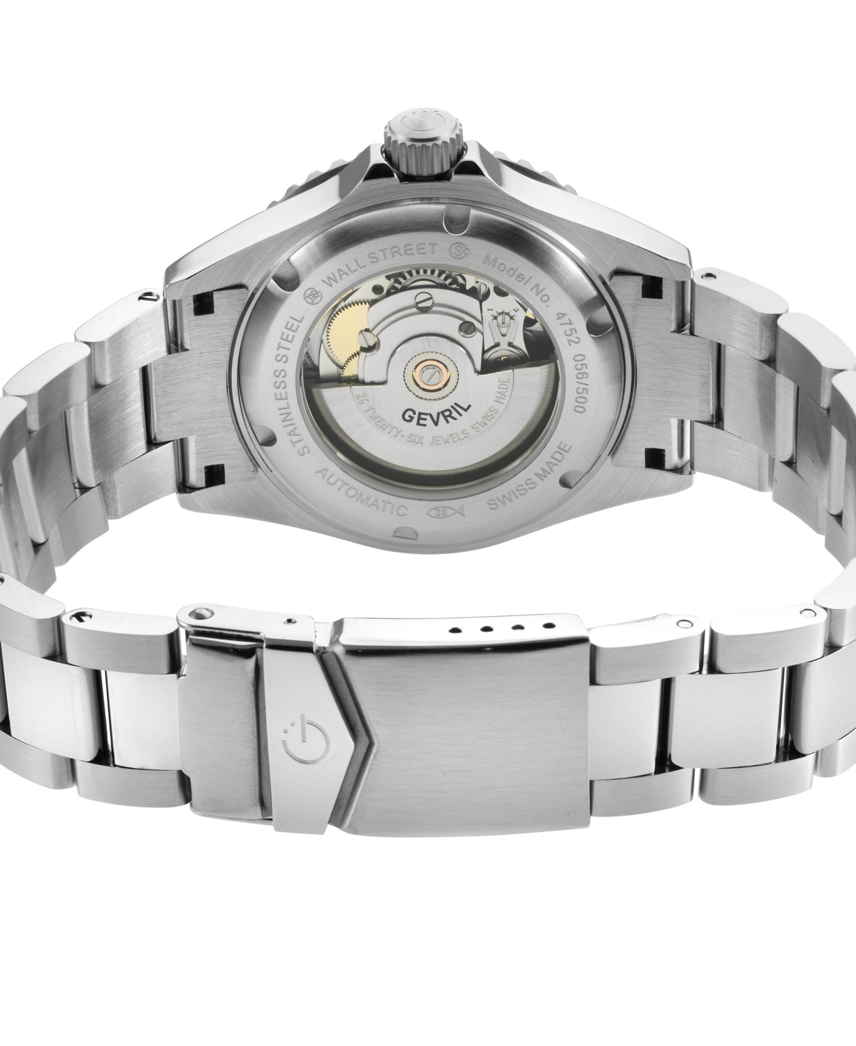 Gevril Men's Wall Street Swiss AutomaticTone Stainless Steel Watch 39mm - Silver