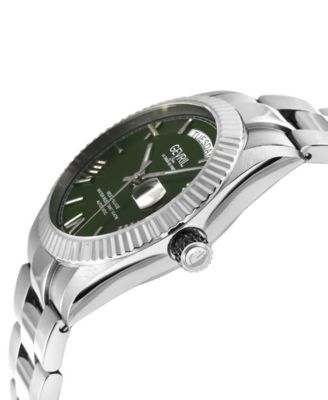 Men's West Village Swiss Automatic Silver-Tone Stainless Steel Watch 40mm