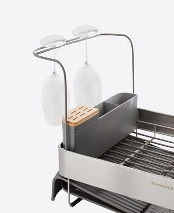 KitchenAid Full Size Expandable Dish Drying Rack - Charcoal