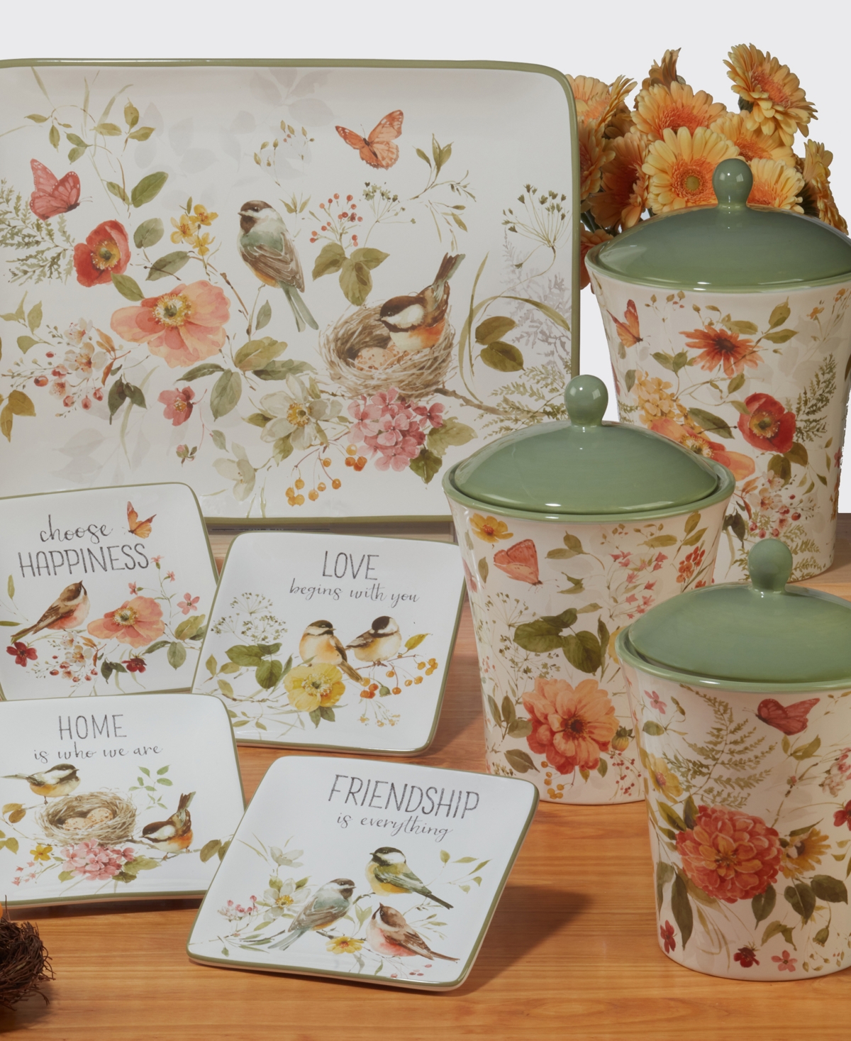 Certified International Nature's Song Rectangular Platter