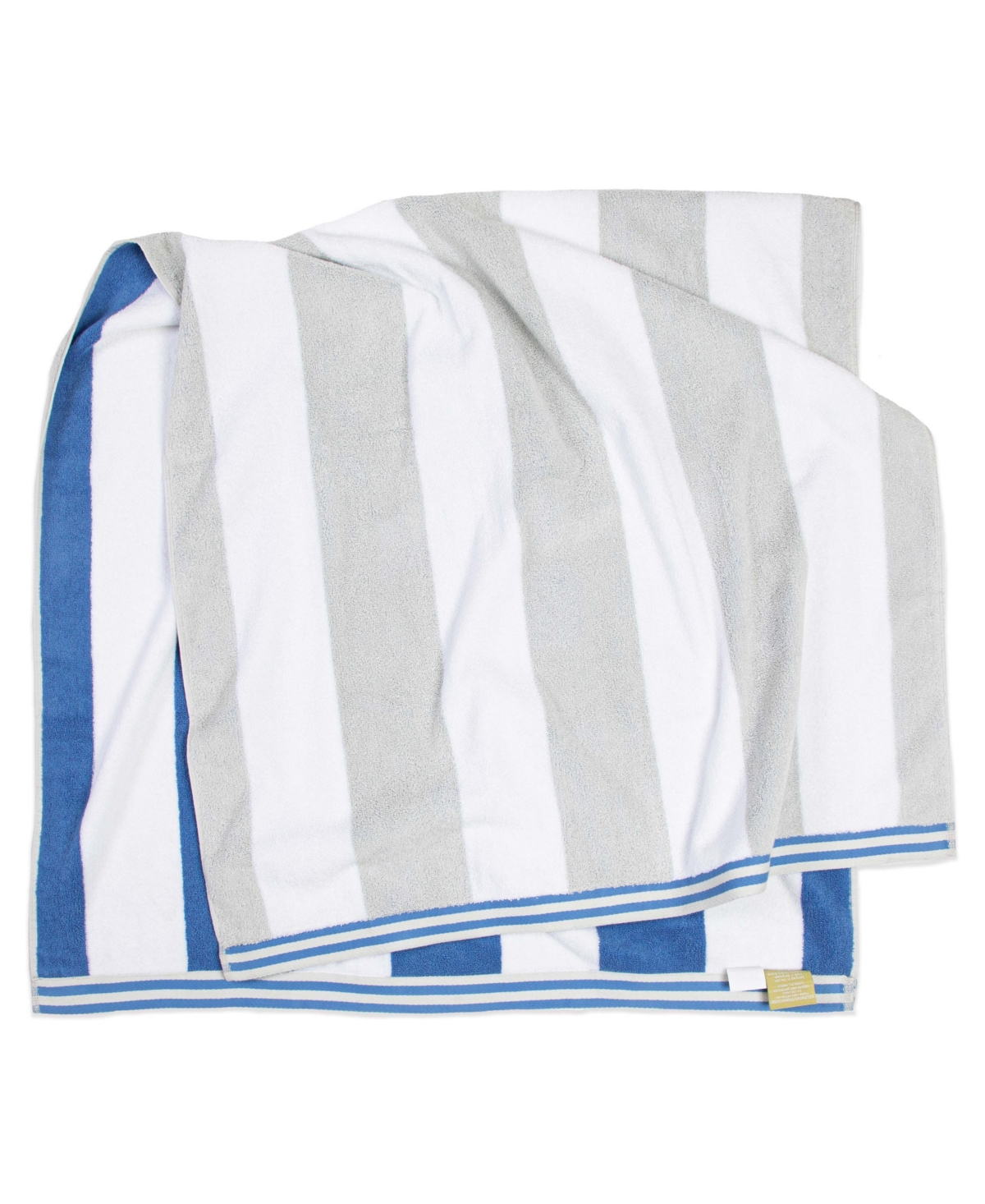 Aston And Arden Reversible Luxury Beach Towel (35x70 In., 600 Gsm), Striped Color Options, Oversized, Thick, Soft Ri In Grey/blue