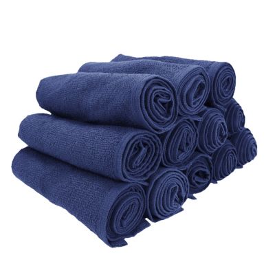 Bleach-Safe Cotton Salon Towels (12 Pack), Jr. Size 16x27 in., Solid Color, Absorbent Hair Drying Towel, Perfect for Salon and Spa