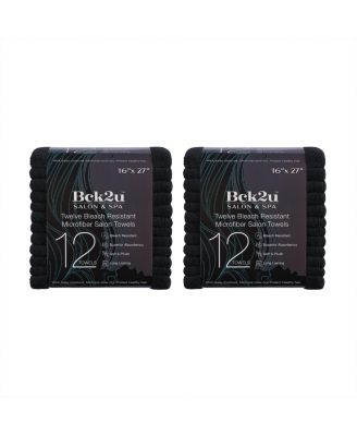 Microfiber Bleach-Safe Salon Towels, 24-Pack, 16" x 27"