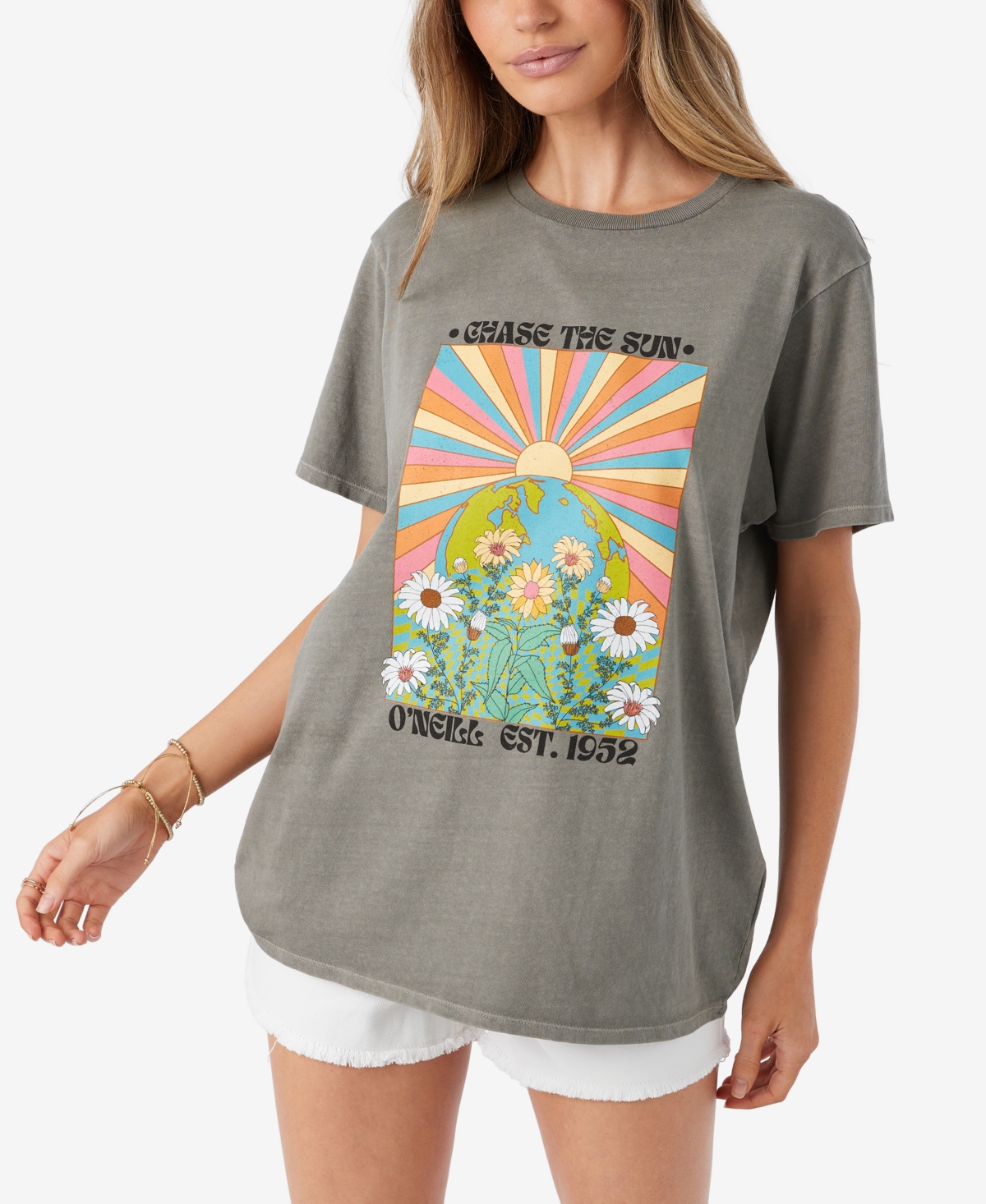 O'NEILL O'NEILL JUNIORS' CHASE THE SUN GRAPHIC T-SHIRT