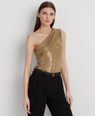 Lauren Ralph Lauren - Women's Foil-Print Jersey One-Shoulder Top