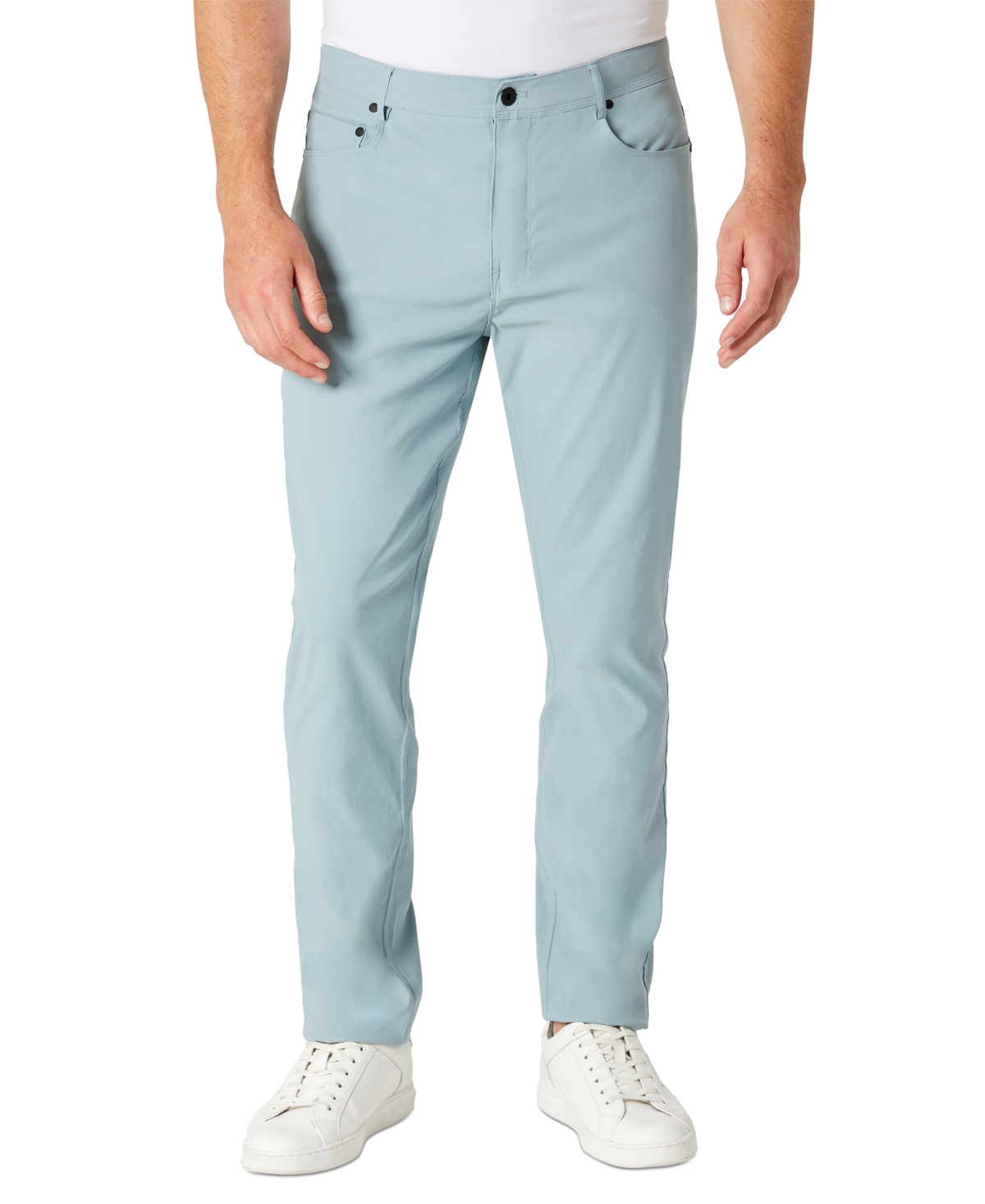 Kenneth Cole Men's Slim-fit 5-pocket Tech Pants In Faded Blue