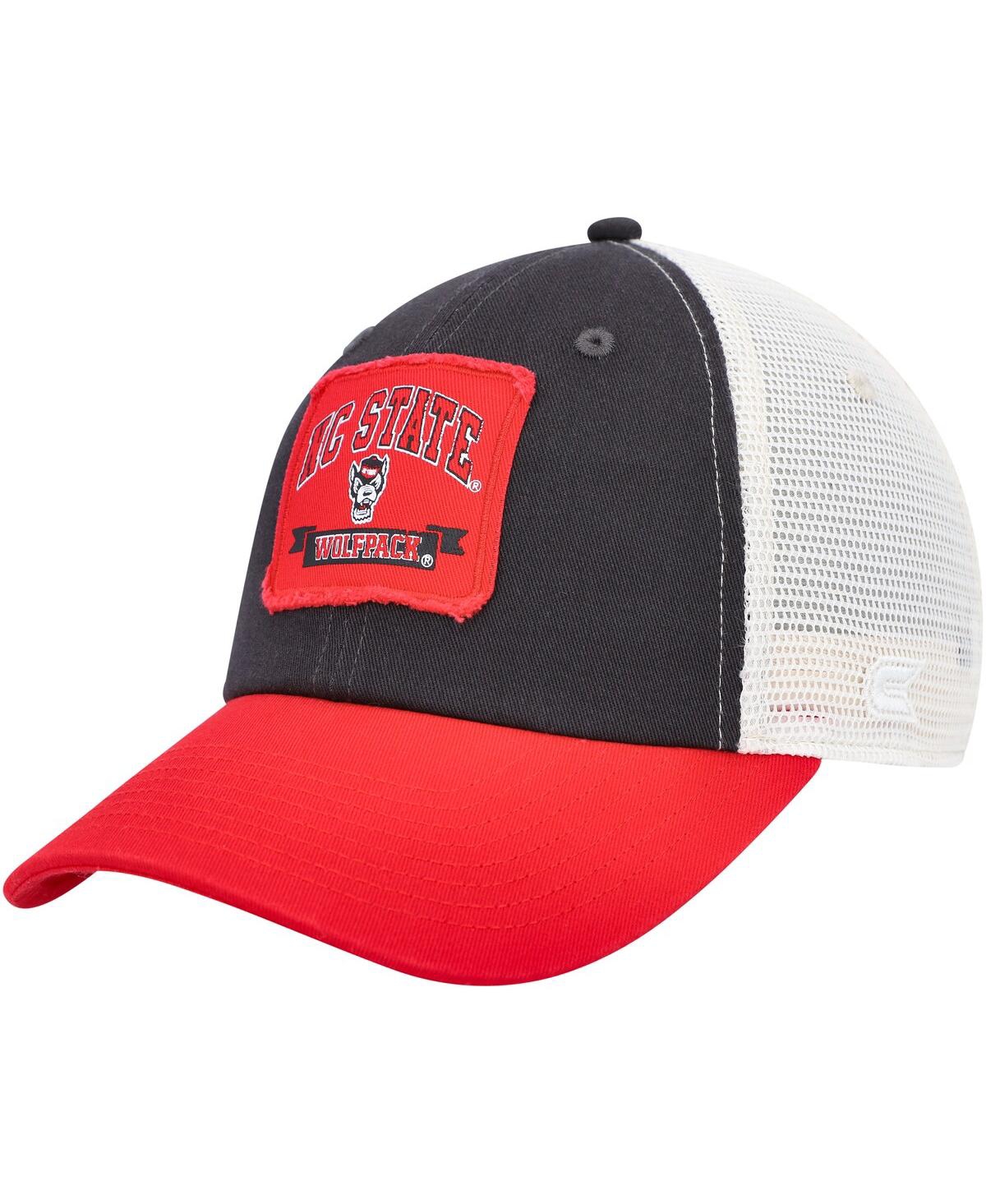Colosseum Men's  Charcoal Nc State Wolfpack Objection Snapback Hat
