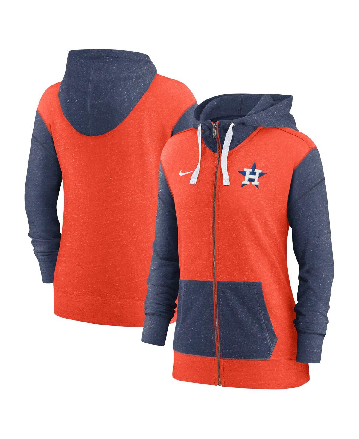 Shop Nike Women's  Orange Houston Astros Full-zip Hoodie