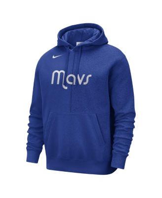 Men's Blue Dallas Mavericks Courtside Versus Stitch Split Pullover Hoodie