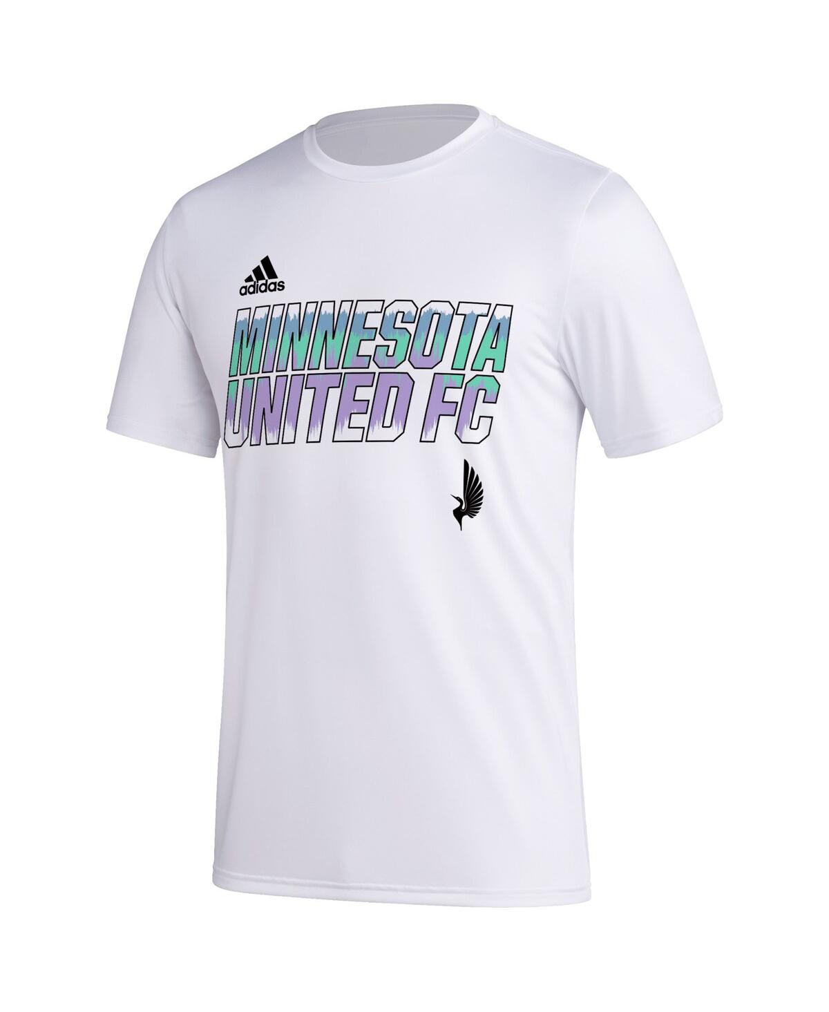 Shop Adidas Originals Men's Adidas White Minnesota United Fc Team Jersey Hook Aeroready T-shirt