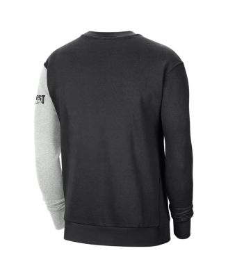 Men's Black, Heather Gray Phoenix Suns Courtside Versus Force & Flight Pullover Sweatshirt