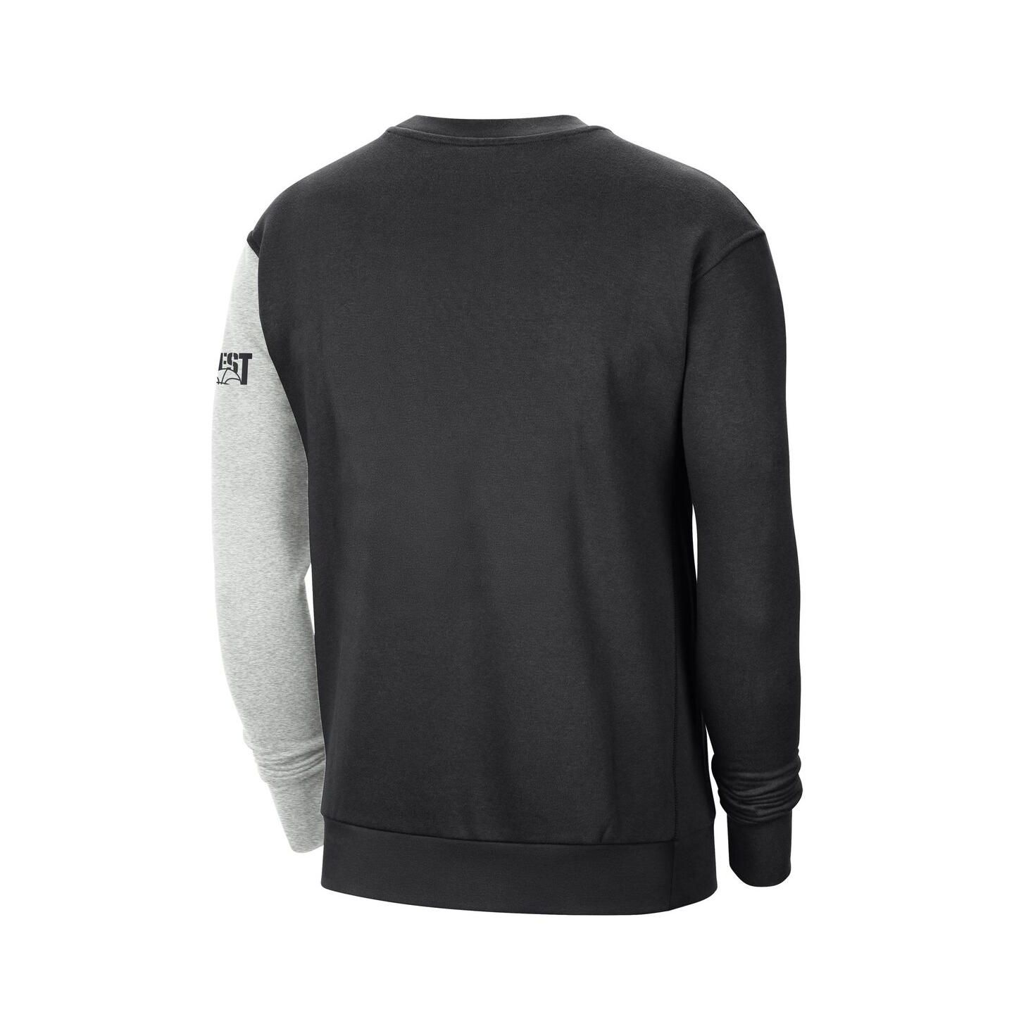 Мужская толстовка Nike Black, Heather Gray Phoenix Suns Courtside Versus Force & Flight Pullover — фото 4