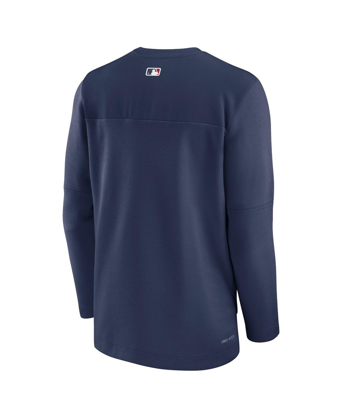 Nike Men's  Navy Milwaukee Brewers Authentic Collection Game Time Performance Quarter-zip Top In Navy