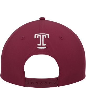 Men's Cherry Temple Owls Positraction Snapback Hat
