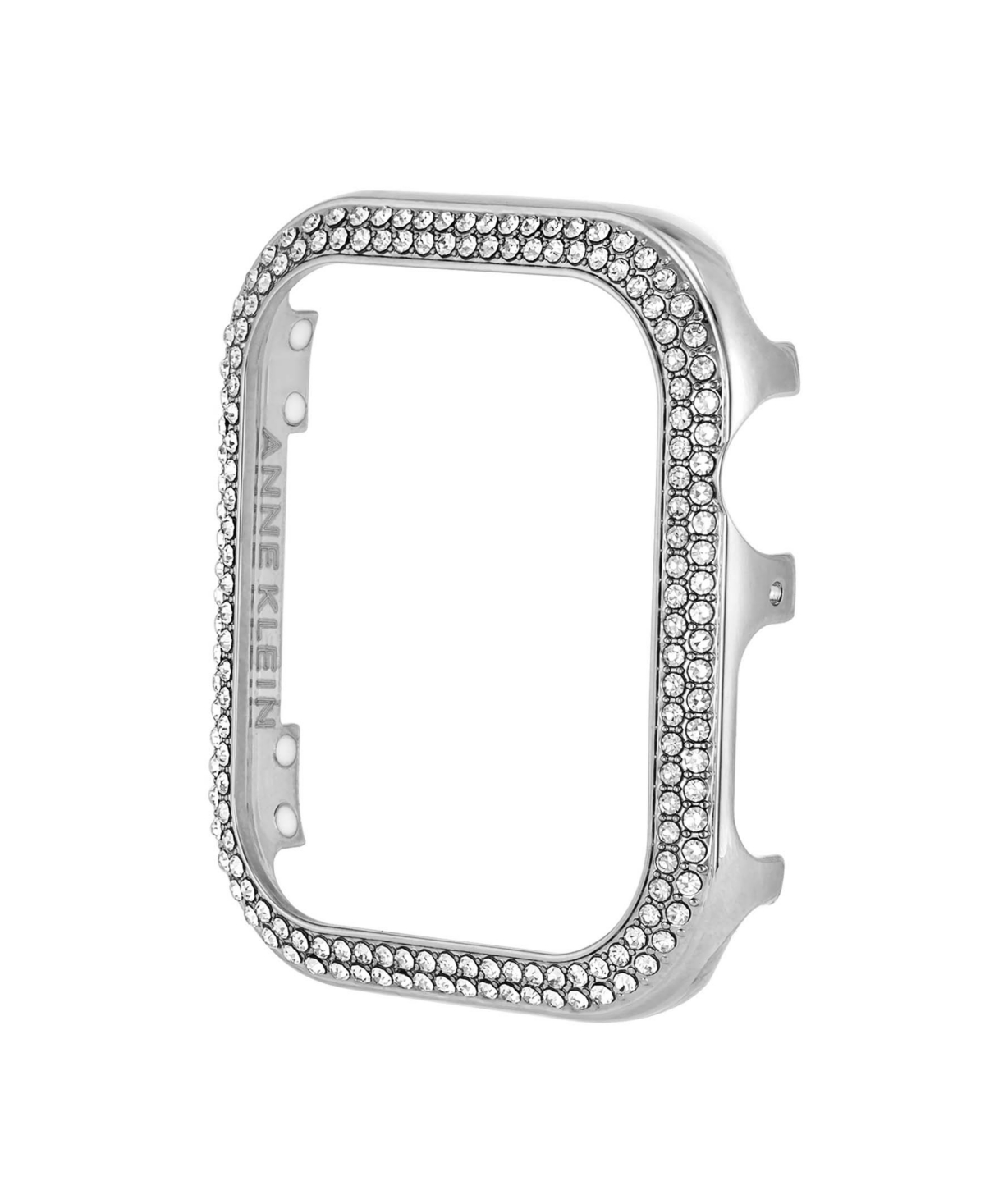 Anne Klein Women's Silver-tone Alloy Bumper With Clear Crystals Compatible With Apple Watch 41mm