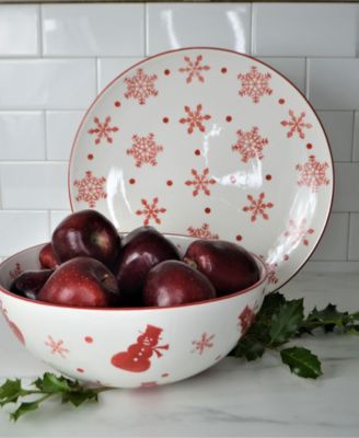 Winterfest Holiday Round Serving Bowl