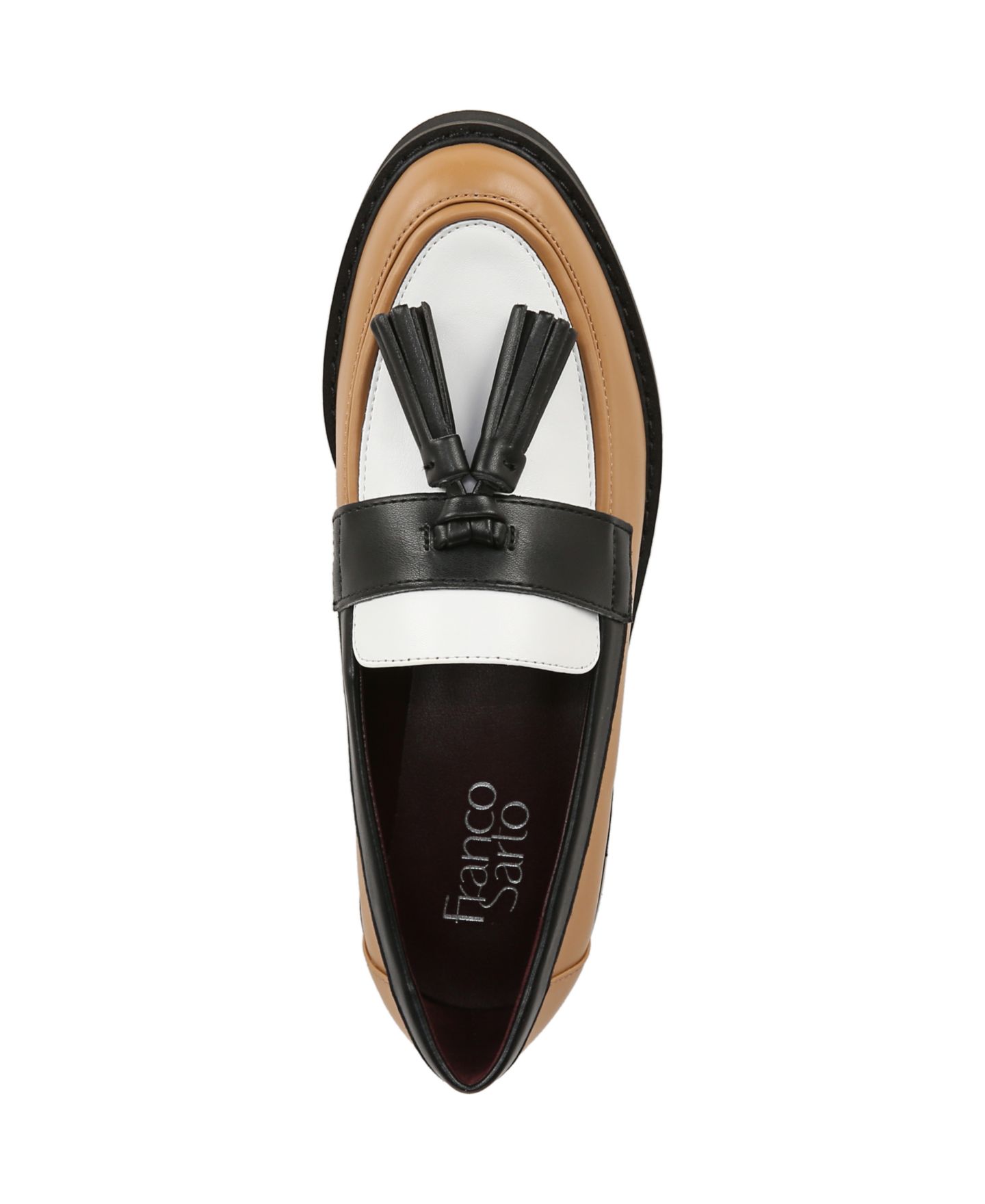 Женские туфли Franco Sarto Carolynn Lug Sole Tassel, цвет: Верблюжий коричневый / Чёрная искусственная кожа — фото 4