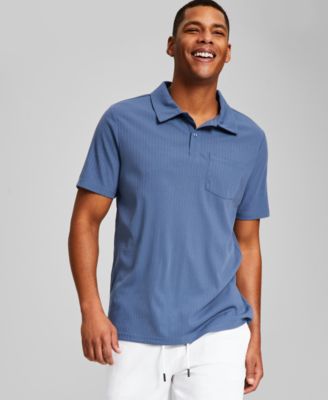 And Now This - Men's Textured Short-Sleeve Polo Shirt