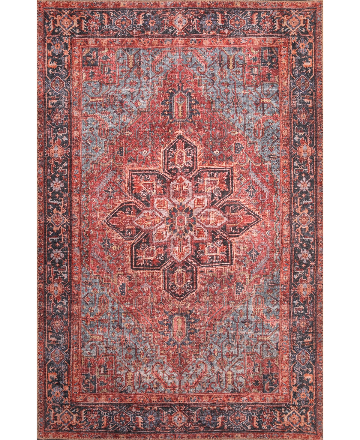 Kas London Machine Washable 4805 2' X 3' Area Rug In Red