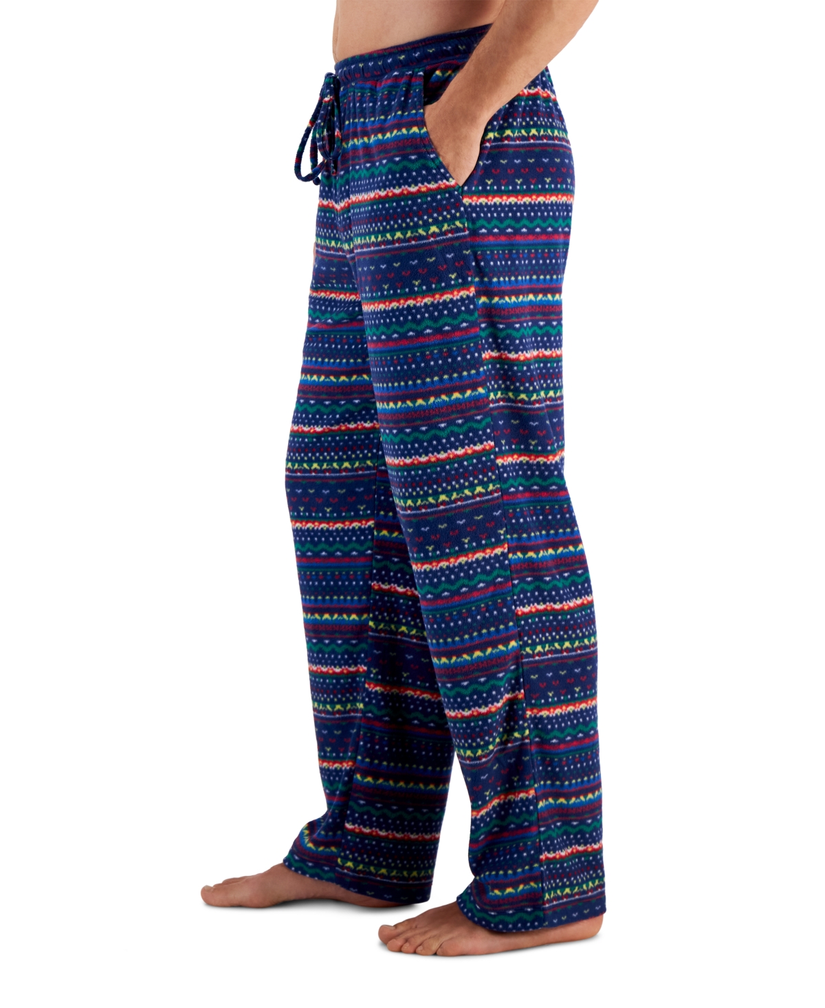 Club Room Men's Fleece Pajama Pants, Created For Macy's In Red