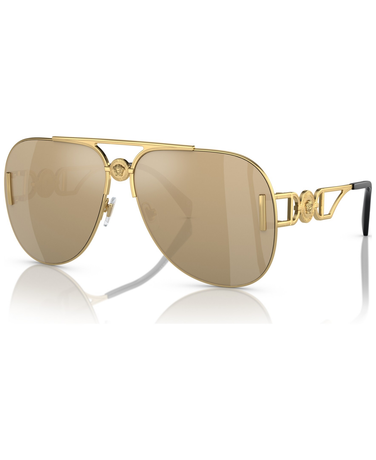 Shop Versace Unisex Sunglasses, Ve2255 In Gold-tone