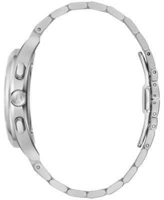 Men's Chronograph Curv Stainless Steel Bracelet Watch 44mm