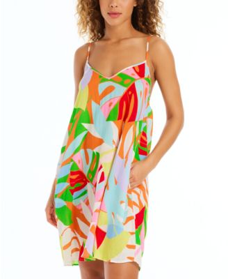 Sanctuary - Women's Cotton Summer Palms Beach Dress Cover-Up