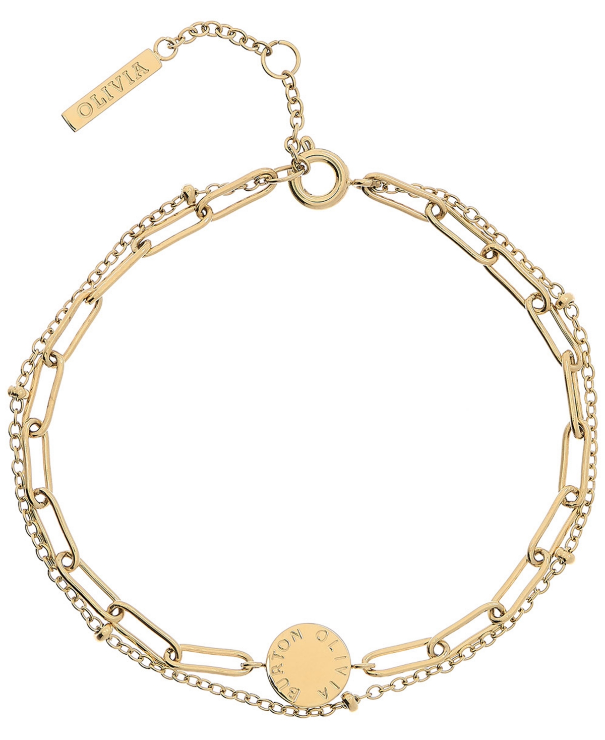 Olivia Burton 18k Gold-plated Stacking Bracelet In Gold-tone