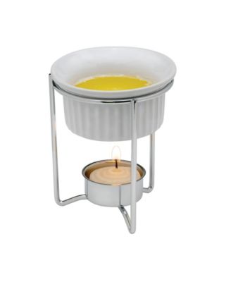 Maine Man Set of 2 Ceramic Butter Warmer Ramekins with Chrome-Plated Steel Wire, 3-Ounce Capacity