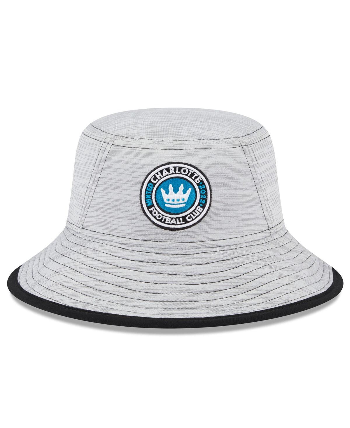 Shop New Era Men's  Gray Charlotte Fc Game Bucket Hat