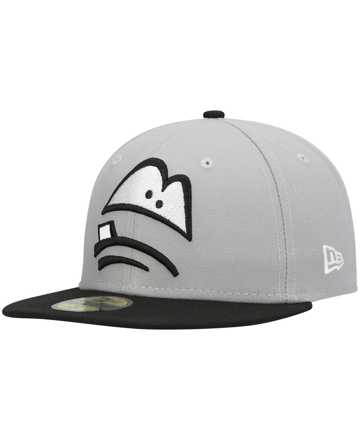 Men's New EraLansing Lugnuts Authentic Collection Road 59FIFTY Fitted Hat - Gray