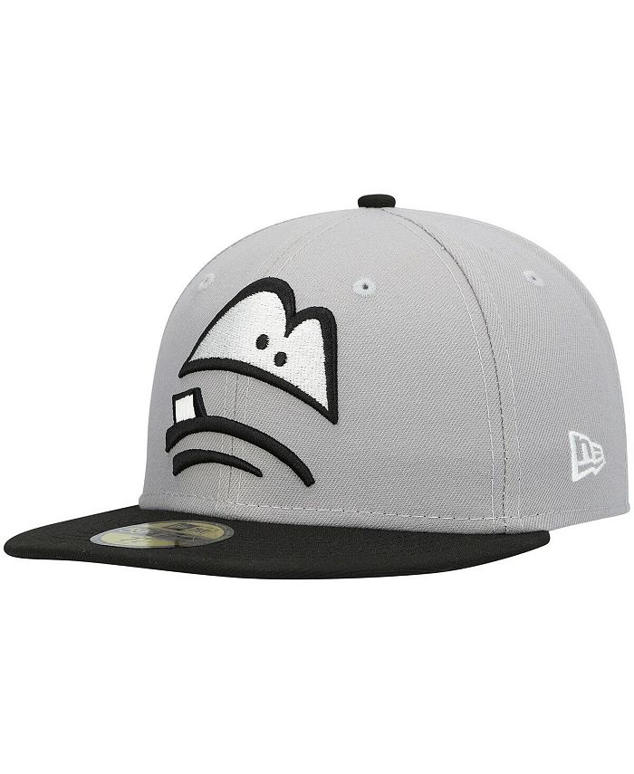 New Era Men's Gray Lansing Lugnuts Authentic Collection Road 59FIFTY
