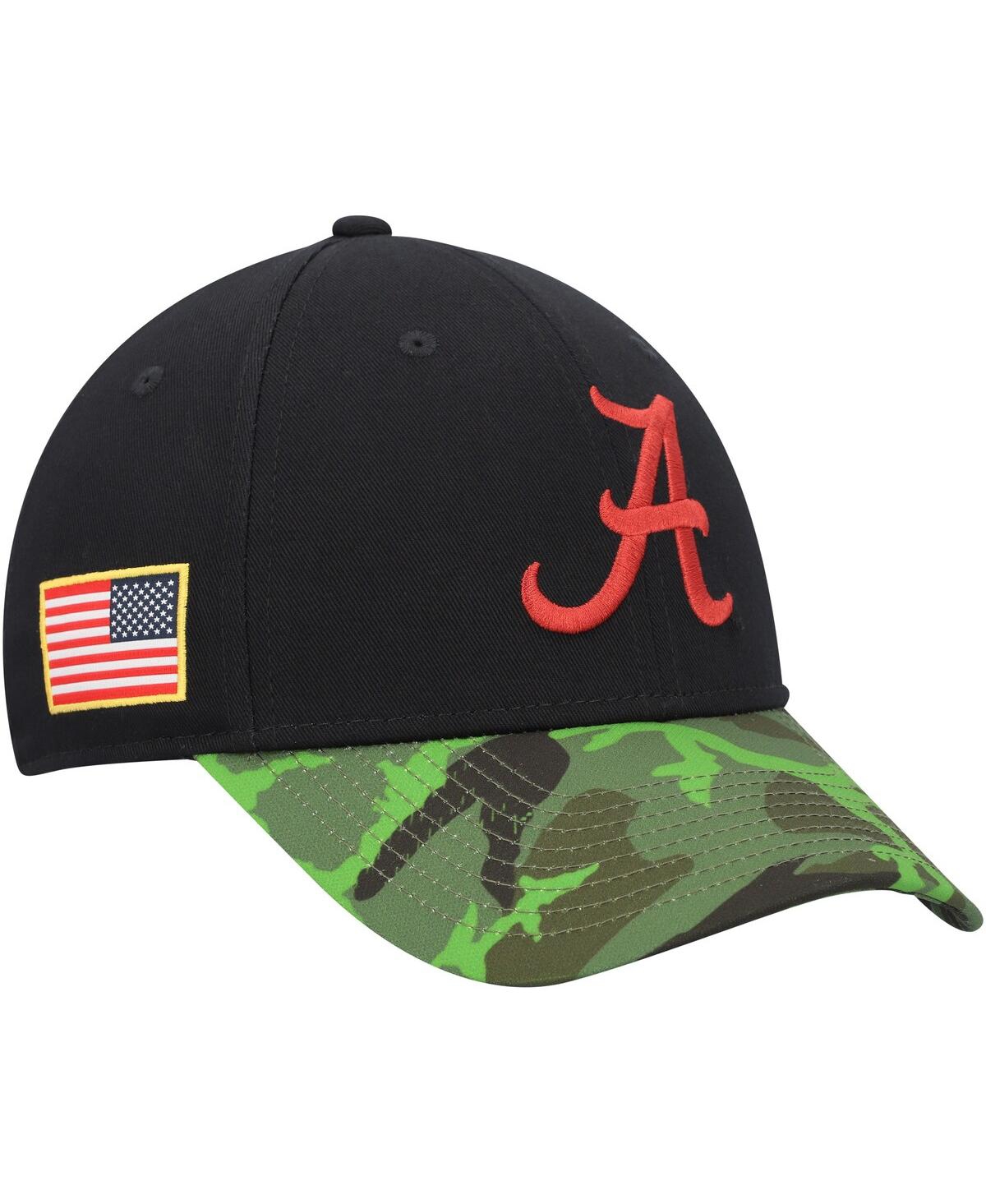 Shop Nike Men's  Black, Camo Alabama Crimson Tide Veterans Day 2tone Legacy91 Adjustable Hat In Black,camo
