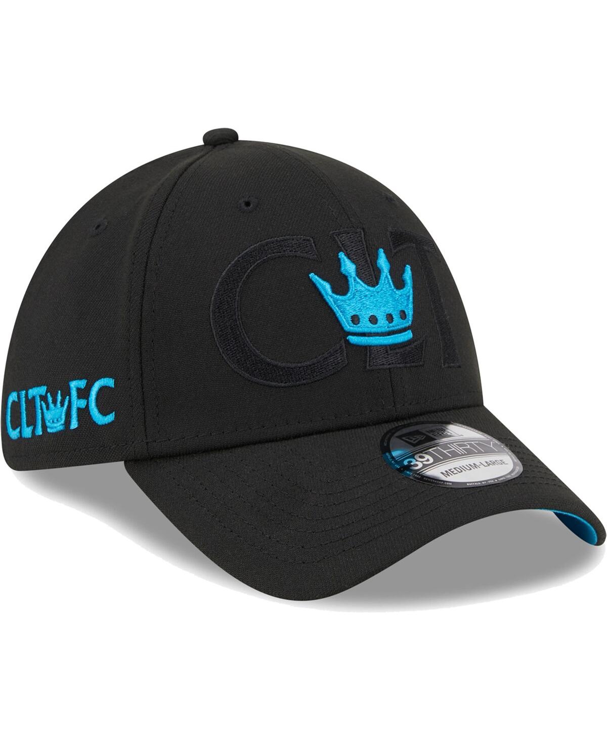 Men's New EraCharlotte Fc Kick Off 39THIRTY Flex Hat - Black