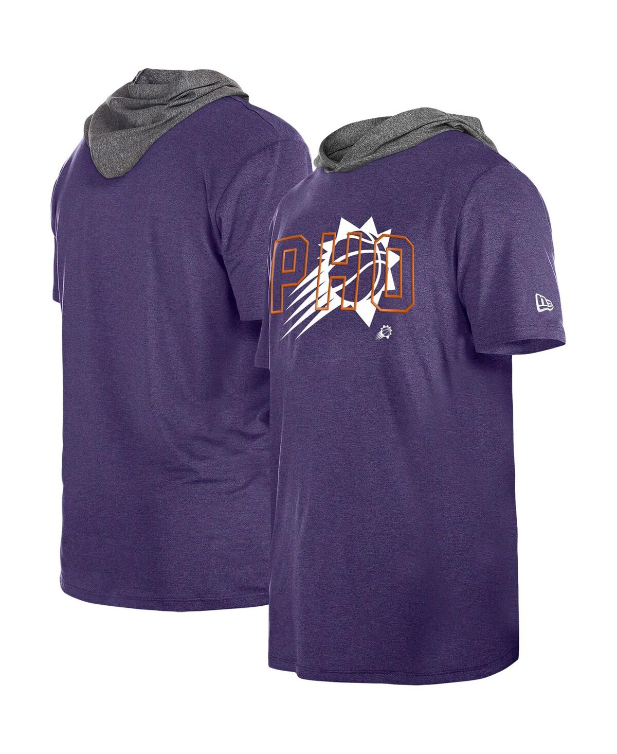 NEW ERA MEN'S NEW ERA PURPLE PHOENIX SUNS ACTIVE HOODIE T-SHIRT 