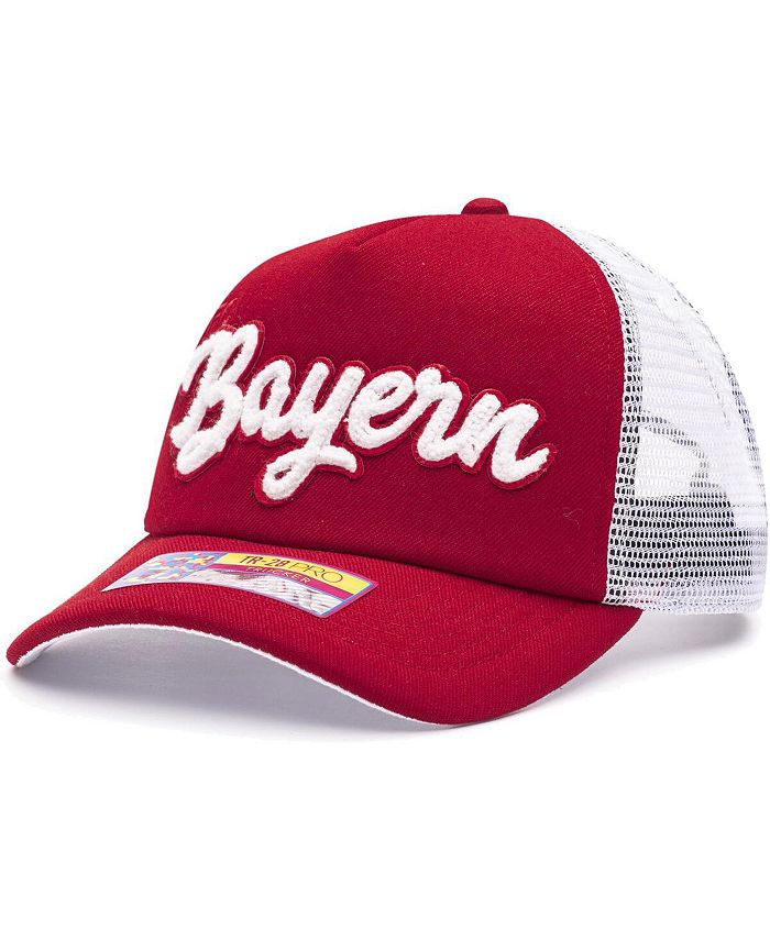 Fan Ink Men's Red, White Bayern Munich Freshman Trucker Snapback Hat