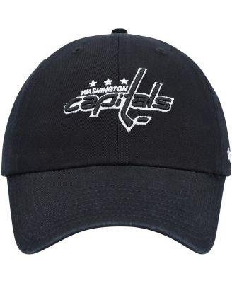 Men's Black Washington Capitals Clean Up Adjustable Hat