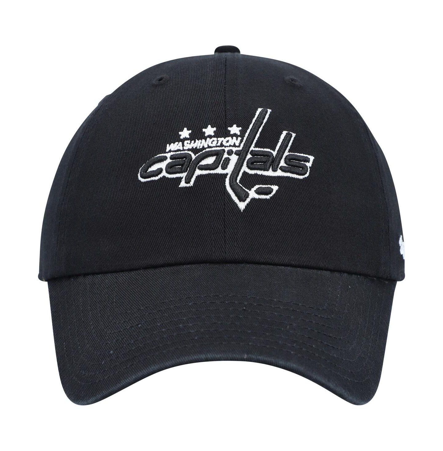 Мужская кепка '47 Brand Black Washington Capitals Clean Up Adjustable Hat — фото 3