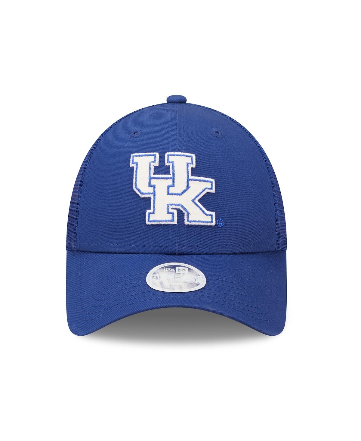 Shop New Era Women's  Blue Kentucky Wildcats 9fortyâ Logo Spark Trucker Snapback Hat