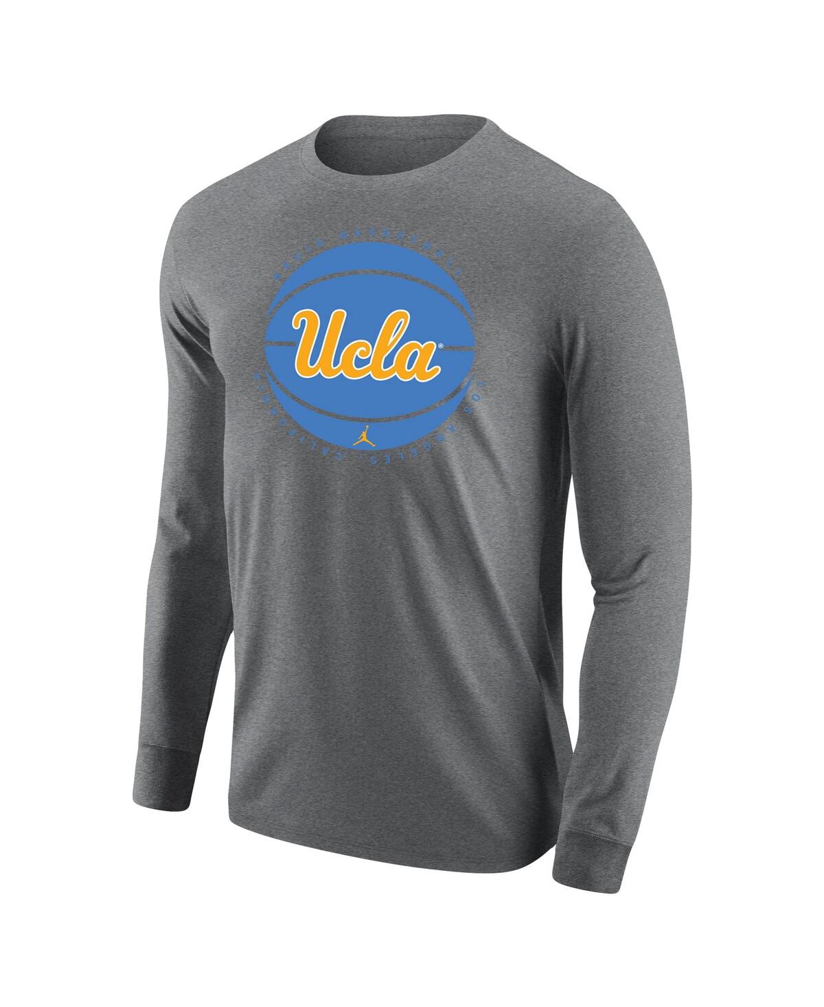 Men's JordanUcla Bruins Basketball Long Sleeve T-shirt - Gray