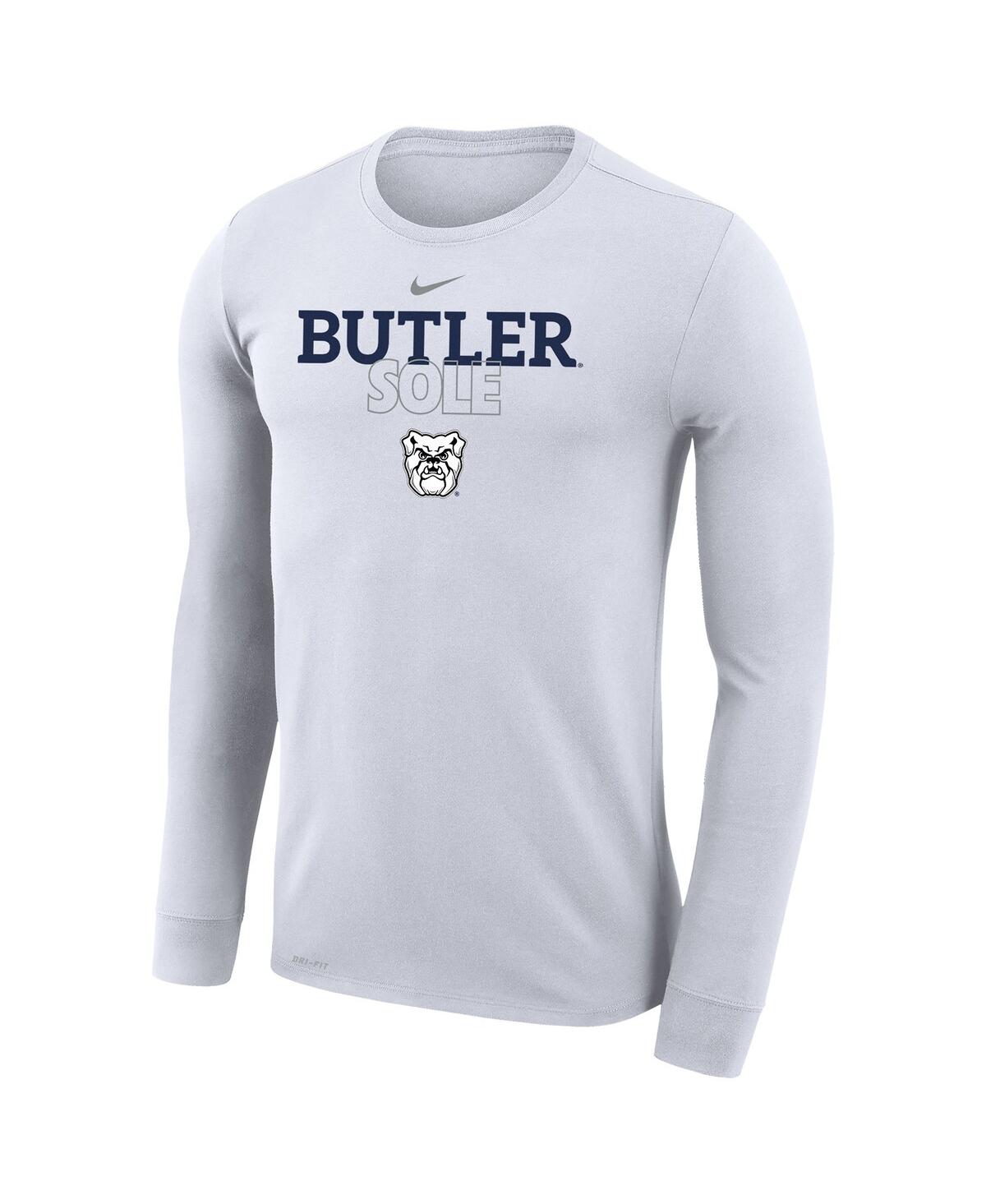 Nike White Butler Bulldogs 2023 On Court Bench Long Sleeve T-shirt In White