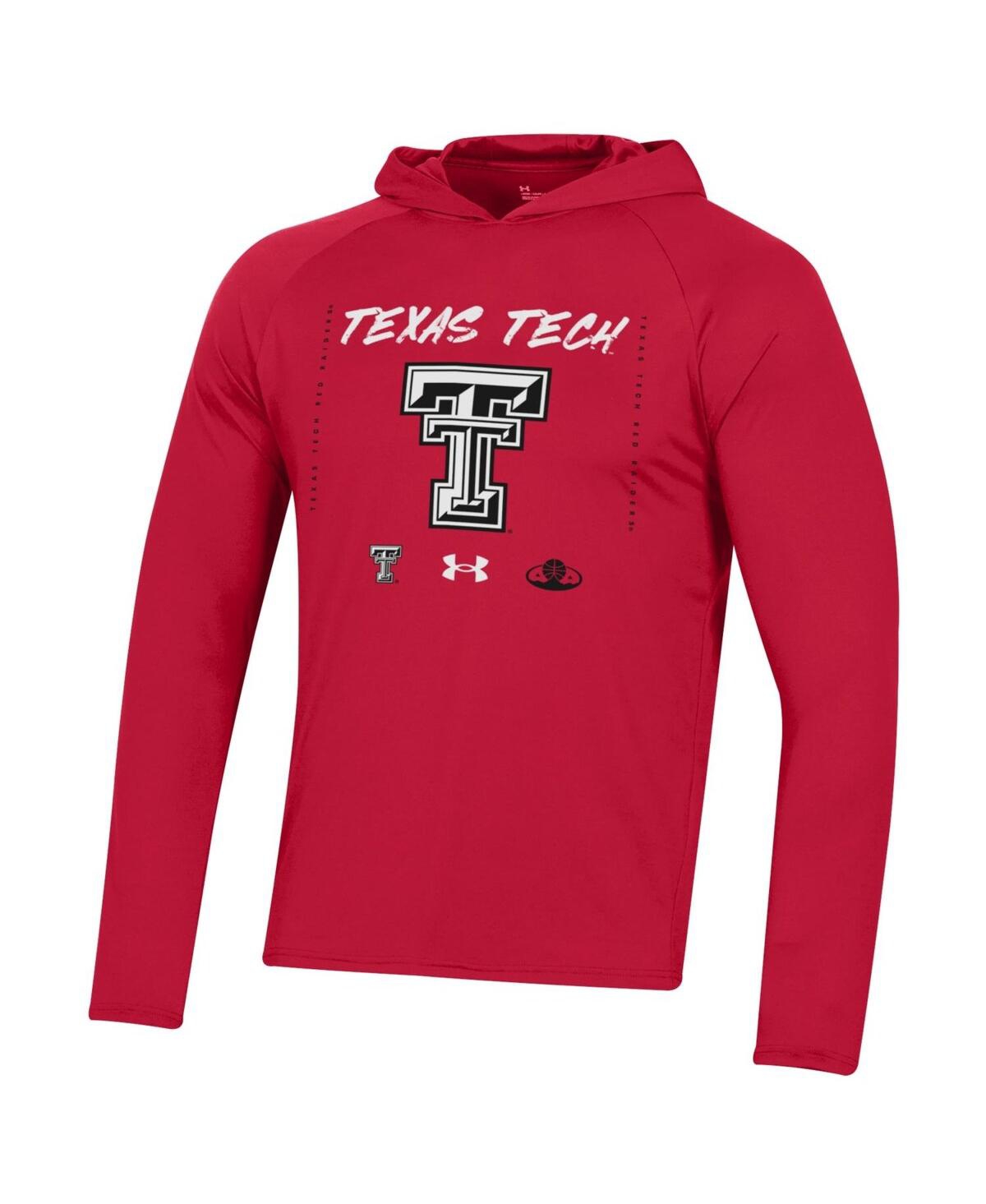 Shop Under Armour Men's And Women's  Red Texas Tech Red Raiders 2023 On Court Bench Shooting Long Sleeve H