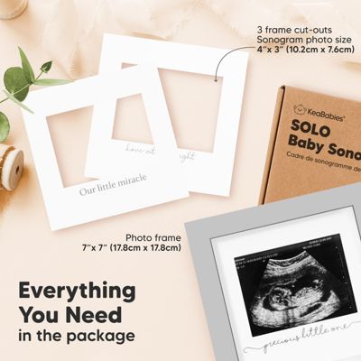 Solo Baby Sonogram Picture Frame, Modern Ultrasound Picture Frames, Pregnancy Announcements Sonogram Frame