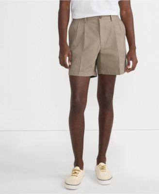 Men's No Iron 6" Comfort Waist Pleated Front Chino Short