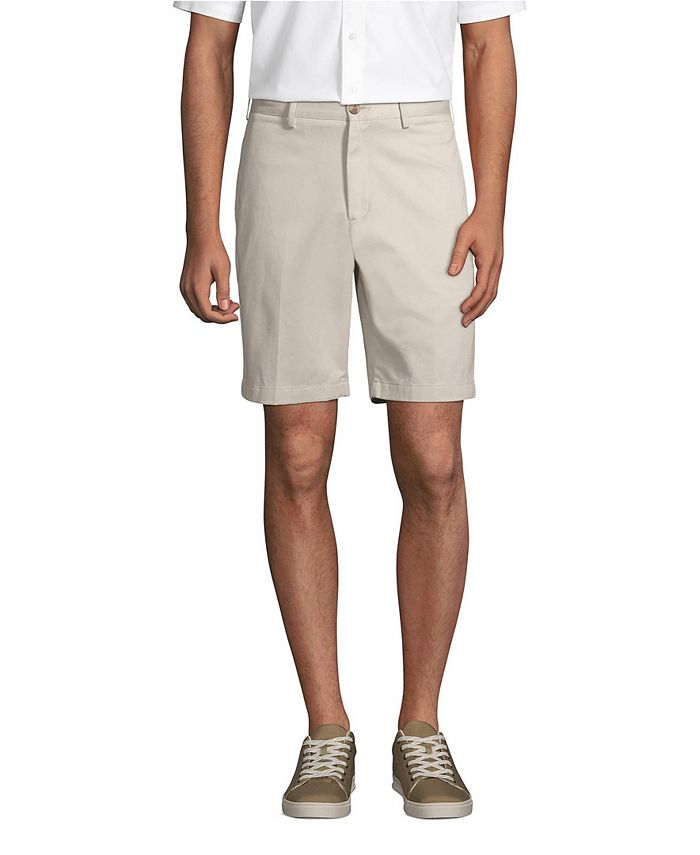 Lands' End Men's Traditional Fit 9 Inch No Iron Chino Shorts - Macy's