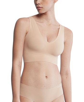 Calvin Klein Women's Invisibles Comfort Lightly Lined Seamless Wireless Triangle  Bralette Bra, Flint Stone, X-Small : : Clothing, Shoes &  Accessories